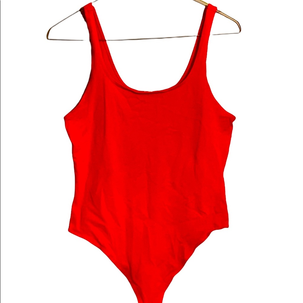 GARAGE | Red fitted Bodysuit